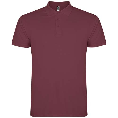 Polo pour homme coton 200gr personnalisé Star ROLY Rouge baie